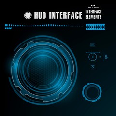 Futuristic virtual graphic touch user interface, HUD