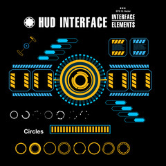 Naklejka premium Futuristic virtual graphic touch user interface, HUD