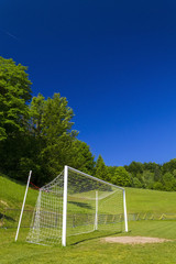Soccer terrain in nature