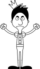 Cartoon Angry Prince Man