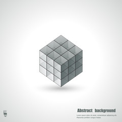 Abstract background with 3d cubes. Eps10 Vector illustration