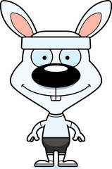 Cartoon Smiling Fitness Bunny