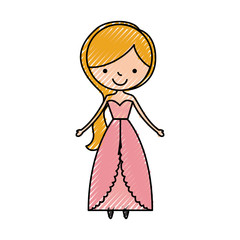 cute wife avatar character vector illustration design