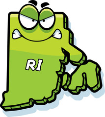 Obraz premium Cartoon Angry Rhode Island