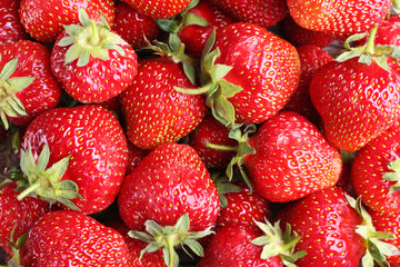 Fresh strawberries background