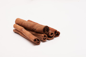 Cinnamon sticks isolated