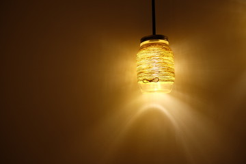 Lamps with glass jars