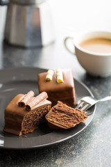 Sweet chocolate dessert.