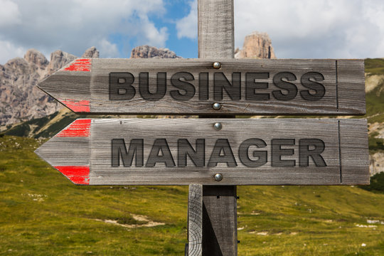 Hinweisschild Business Manager