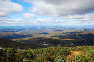 On top of Cannon Mountain in Franconia Notch State Park in White Mountain National Forest, New Hamphire, USA.