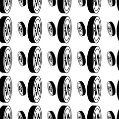 Falling coins seamless pattern