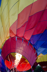 hot air balloon, balloon, flame, silk, fabric