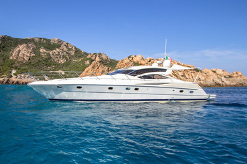 Luxury yacht in the sea