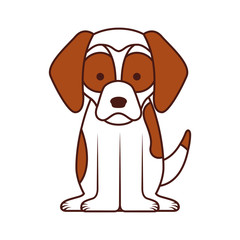 cute dog mascot icon vector illustration design