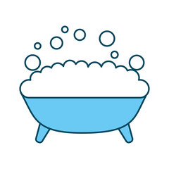 Tub with foam icon vector illustration design