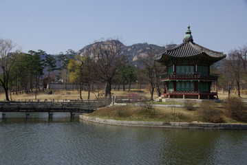 Garden, Gyeongbokgung Palace, Seoul, South Korea