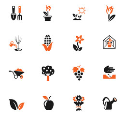plants tools icon set