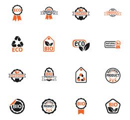 eco label icon set