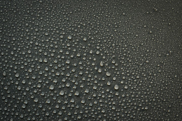 water drops on black background. Macro.