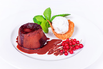 food on white background