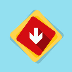 Down Arrow sign illustration