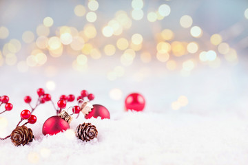 Natural Christmas Bokeh Background 