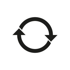 Two arows, circle. Vector.