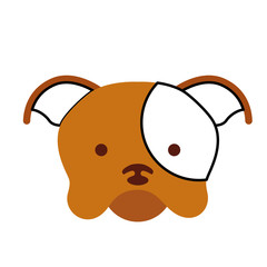 cute dog mascot icon vector illustration design