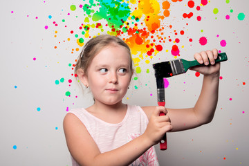 young artist naughty with the brush 