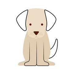 cute dog mascot icon vector illustration design