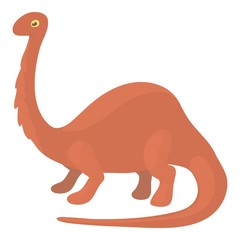 Apatosaurus dinosaur icon, cartoon style