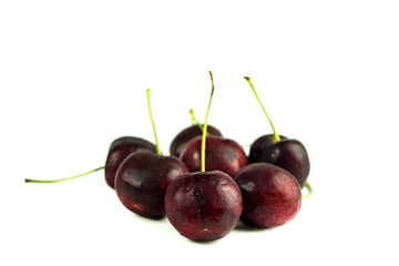 cherry on white background