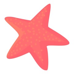 Starfish icon, cartoon style