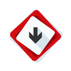 Down Arrow sign illustration