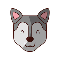 cute dog mascot icon vector illustration design