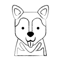 cute dog mascot icon vector illustration design