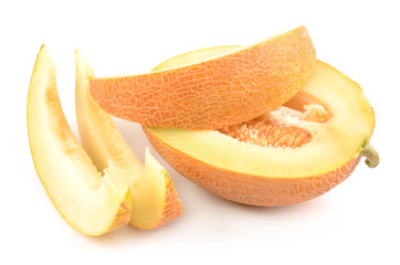 Melon on a white background