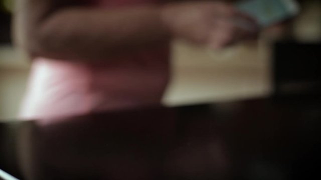 Picking up Smartphone