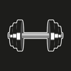 Dumbbell. Vector.
