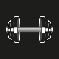 Dumbbell. Vector.