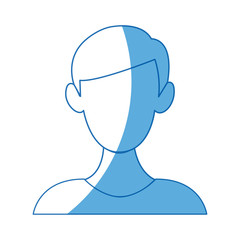 young man character front view portrait