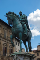 Obraz premium Sculptures in public area by Piazza della Signoria, in Firenze, Italy