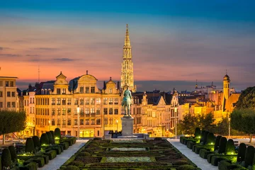 Papier Peint photo Lavable Bruxelles Skyline of Brussels, Belgium