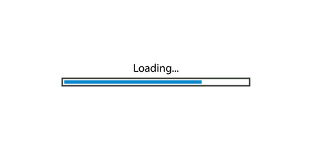 vector modern blue loading bar on white background