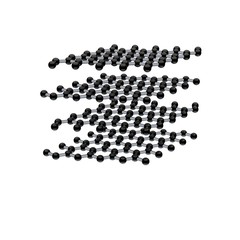 Graphite model molecule. Isolated on white background. 3D rendering illustration.