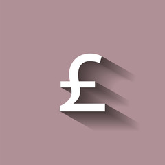Vector image of a pound sign.  Vector illustration with shadow design