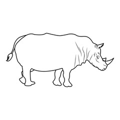 rhino wild animal africa exotic mammal