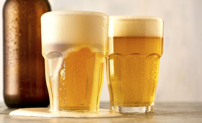 Overflowing Beer Glass