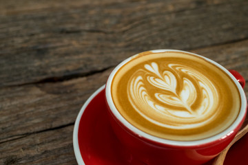 Latte art coffee