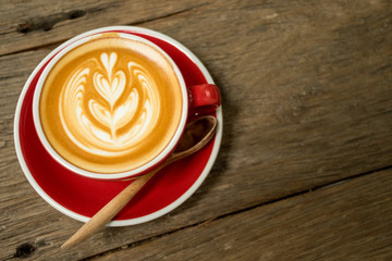 Latte art coffee